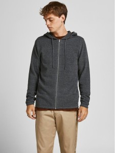 Jack&Jones Kardigan Hill 12190154 Szary Regular Fit