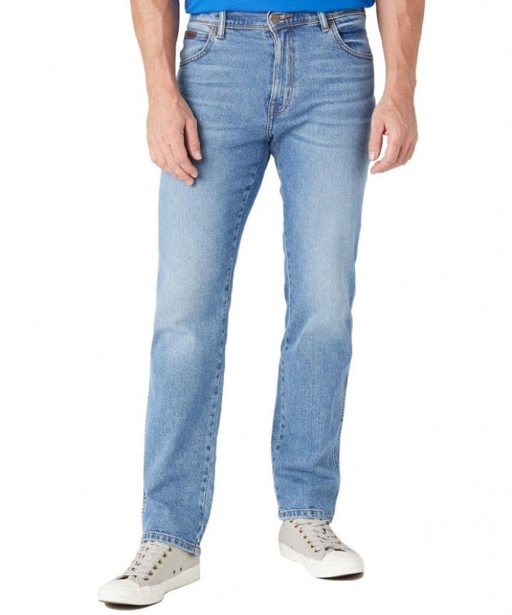 WRANGLER TEXAS MĘSKIE SPODNIE JEANSOWE GLASTON BLUE W121HN13S