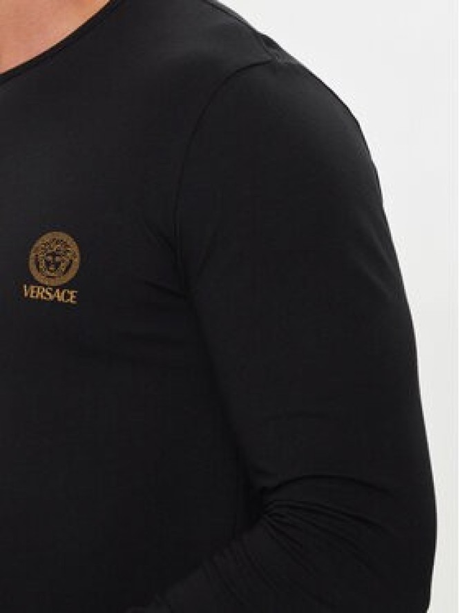 Versace Longsleeve AUU01007 1A10011 Czarny Regular Fit