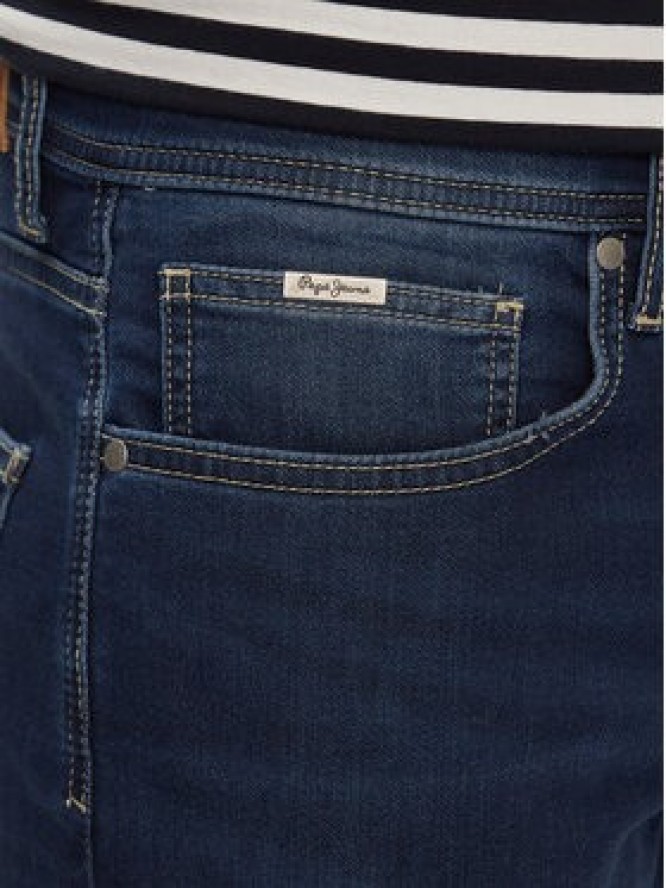 Pepe Jeans Szorty jeansowe Slim Gymdigo Short PM801075DP4 Niebieski Slim Fit
