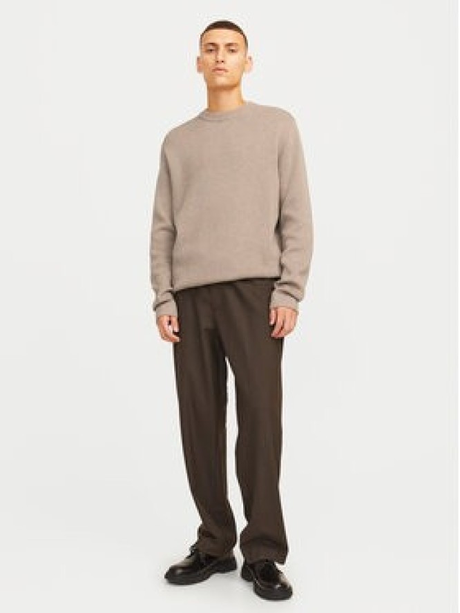 Jack&Jones Sweter Milano 12259666 Szary Relaxed Fit