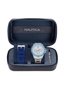 Nautica Zegarek NAPWRS405 Srebrny