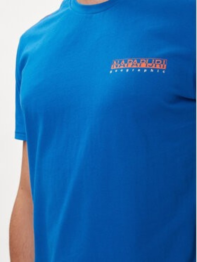 Napapijri T-Shirt S-Gras NP0A4HQN Niebieski Regular Fit