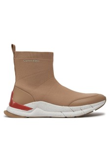 Calvin Klein Sneakersy Sockboot Runner HM0HM01241 Beżowy