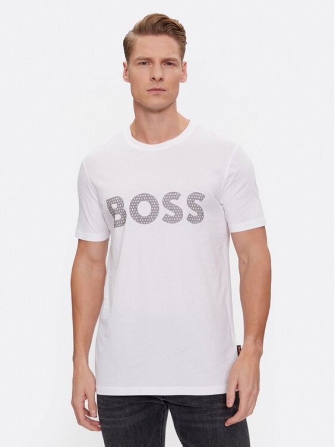 Boss T-Shirt 50495719 Biały Regular Fit