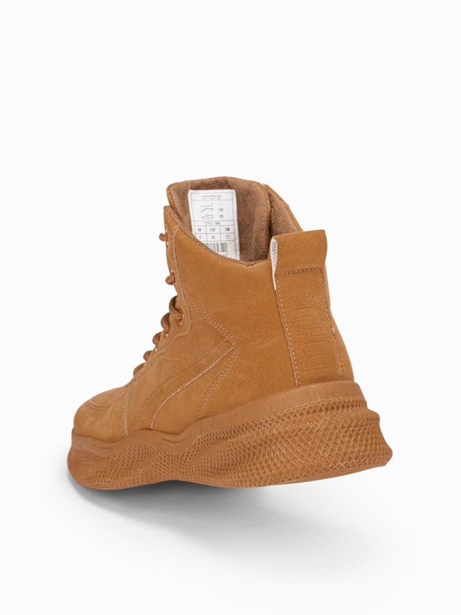 Buty męskie sneakersy wysokie - camel V2 T380 - 44