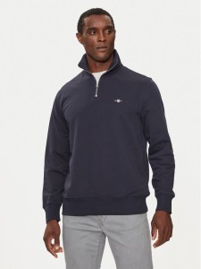 Gant Bluza Reg Shield Half Zip Sweat 2008005 Granatowy Regular Fit