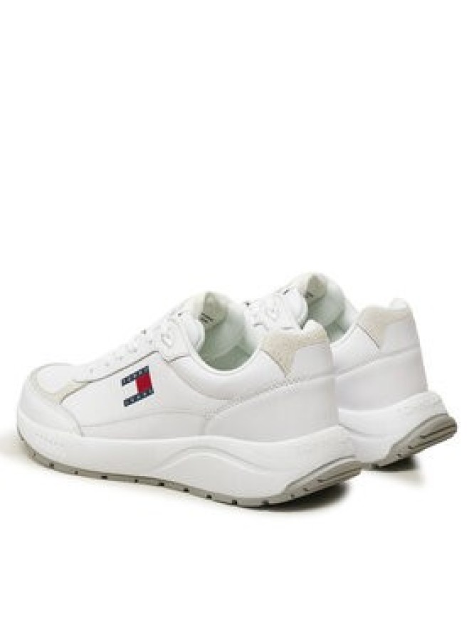 Tommy Jeans Sneakersy Tjm Runner Full Leather Ess EM0EM01445 Biały