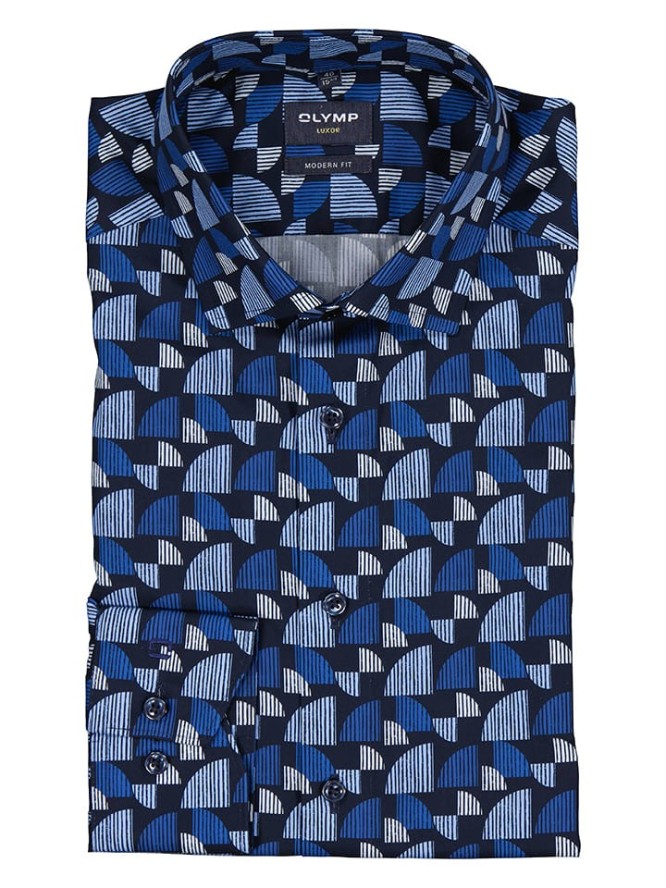 OLYMP Koszula "Luxor" - Modern fit - w kolorze niebieskim rozmiar: 42