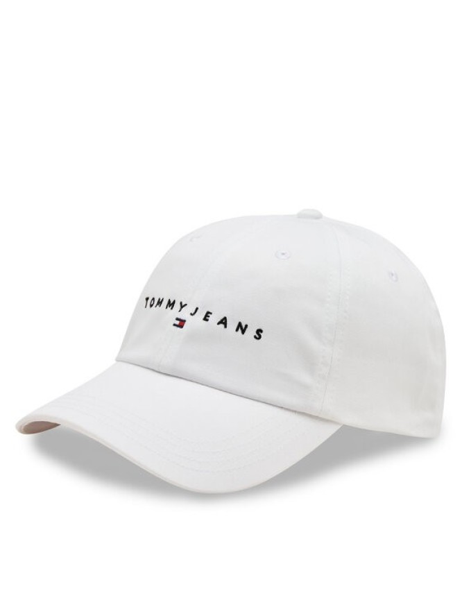 Tommy Jeans Czapka z daszkiem Tjm Linear Logo 6-Panel Cap AM0AM12894 Biały