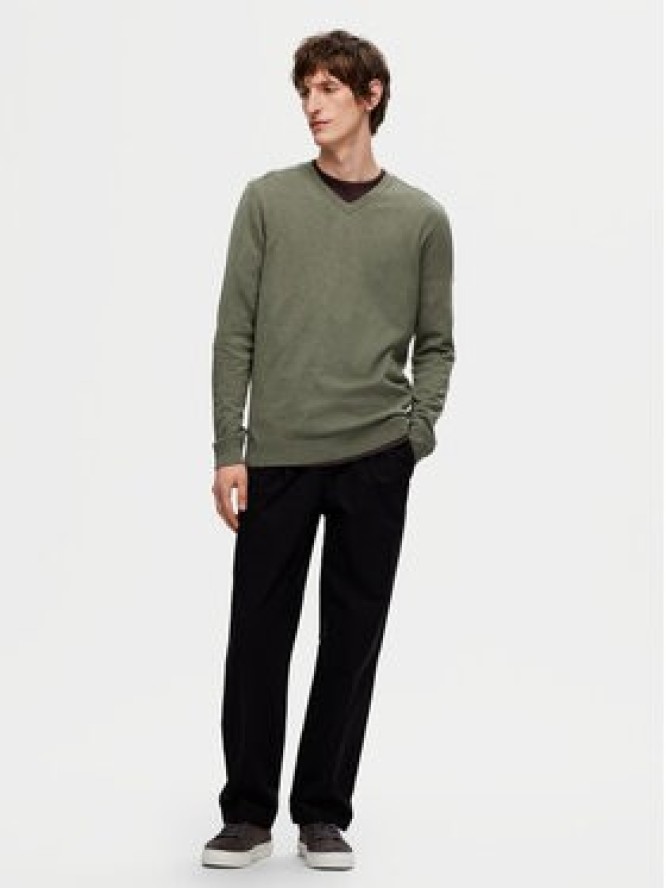 Selected Homme Sweter 16090147 Zielony Regular Fit