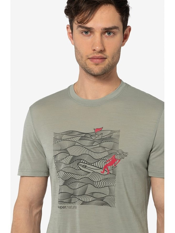 super.natural Koszulka "Longbeard Surfer" w kolorze beżowym rozmiar: XXL