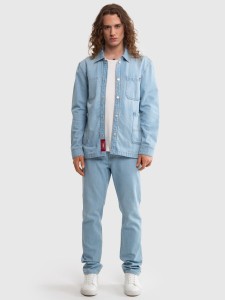 Kurtka męska jeansowa z linii Authentic jasnoniebieska Workwear 253