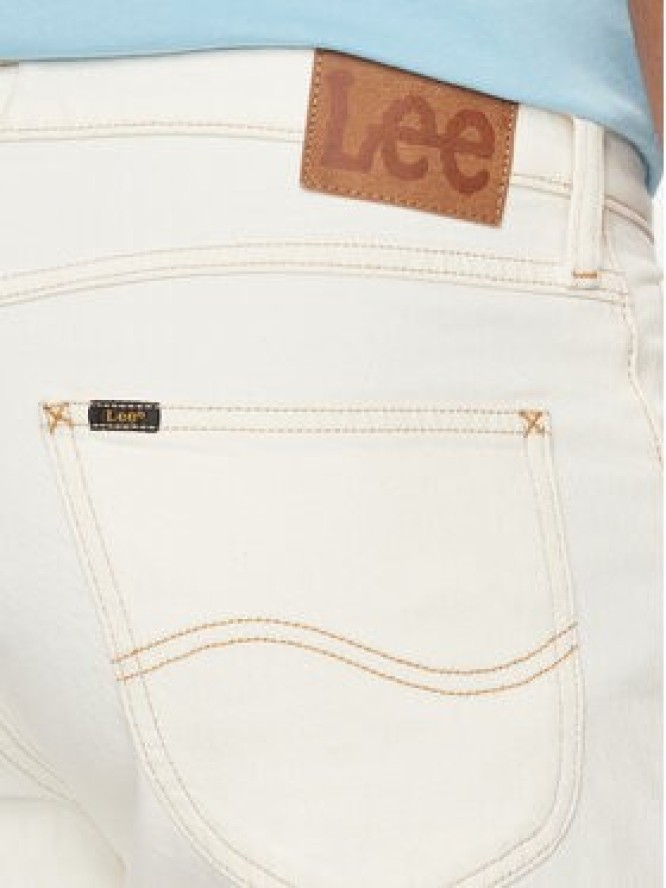 Lee Szorty jeansowe 5 Pocket 112349236 Écru Regular Fit