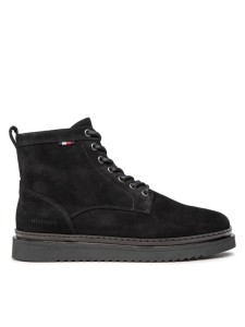 Tommy Hilfiger Kozaki Hilfiger Cleated Suede Boot FM0FM04191 Czarny