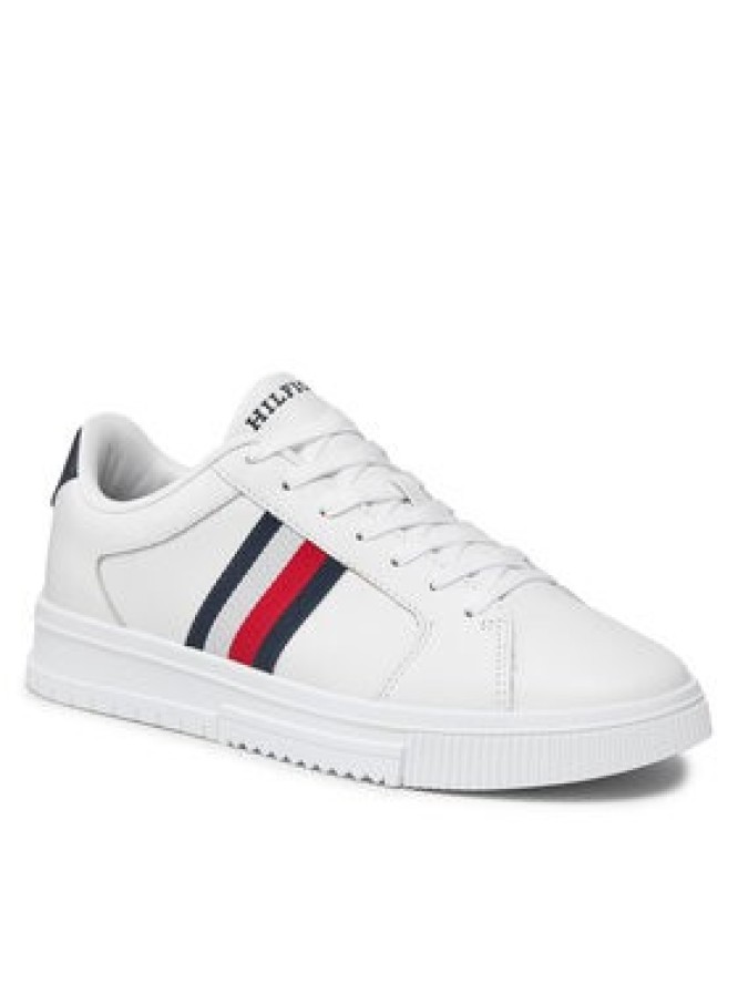 Tommy Hilfiger Sneakersy Supercup Lth Stripes Ess FM0FM04895 Biały