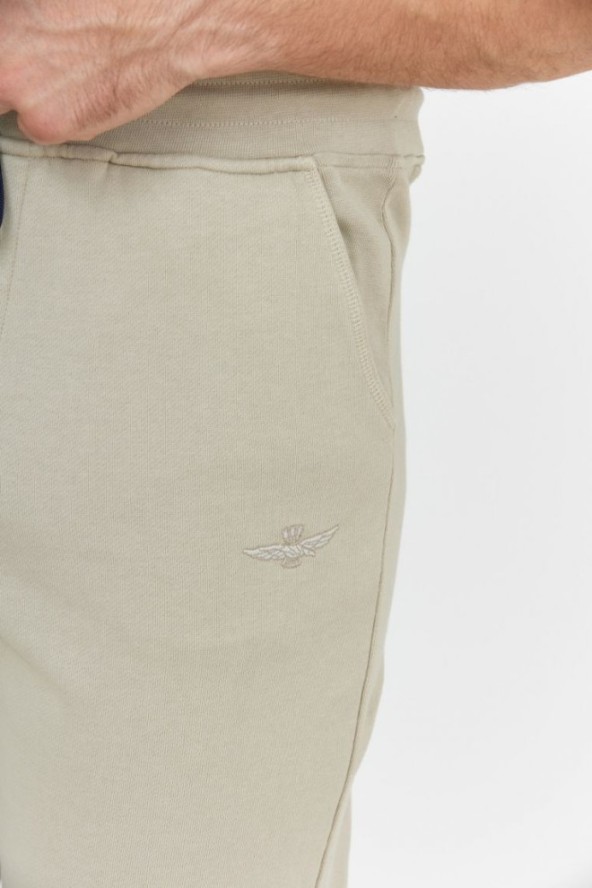 AERONAUTICA MILITARE Beżowe spodnie męskie dresowe