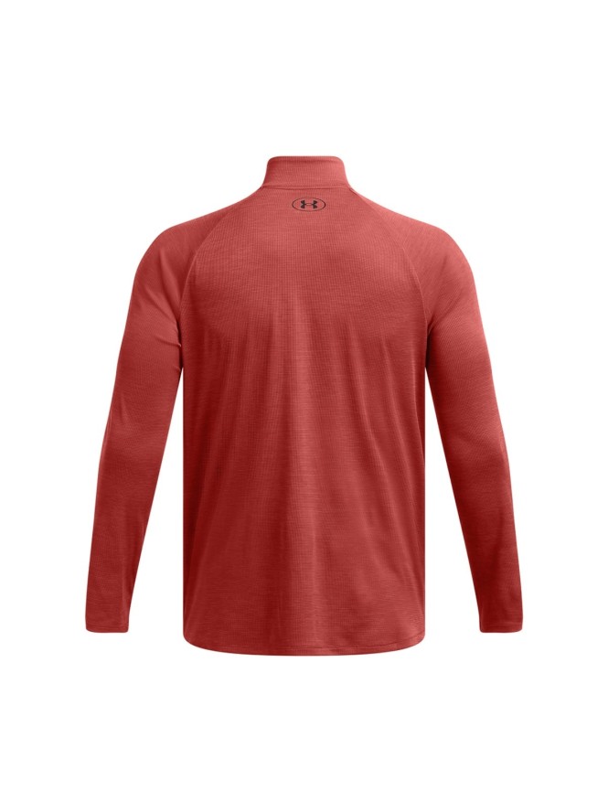 Longsleeve treningowy męski Under Armour UA Tech Textured 1/2 Zip - czerwony