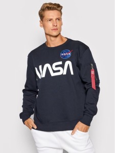 Alpha Industries Bluza Nasa Reflective 178309 Granatowy Regular Fit