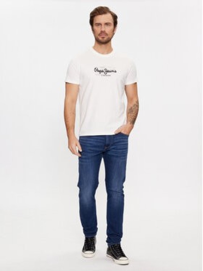 Pepe Jeans T-Shirt Castle PM509204 Biały Regular Fit