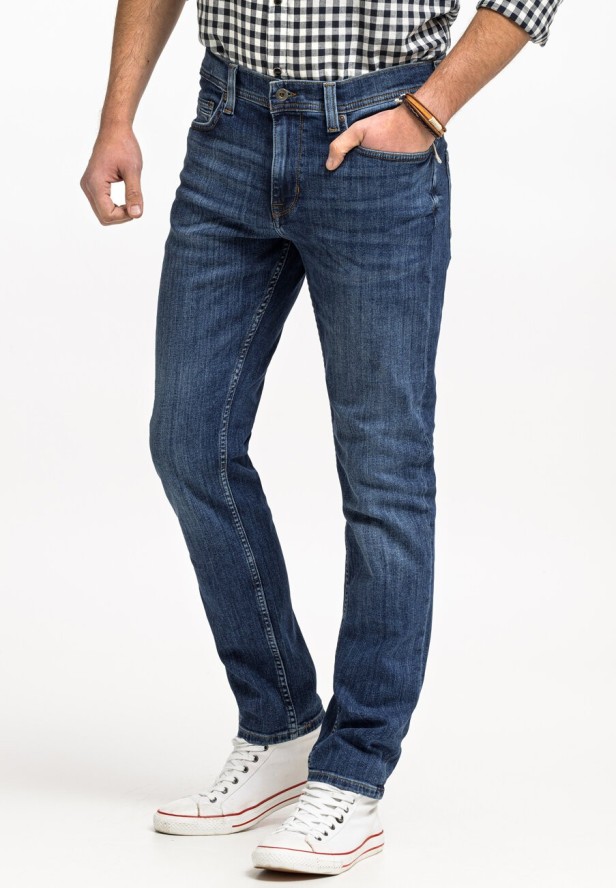 MUSTANG VEGAS SLIM MĘSKIE SPODNIE JEANSOWE JEANSY DŻINSY DENIM BLUE 1015045 5000 883