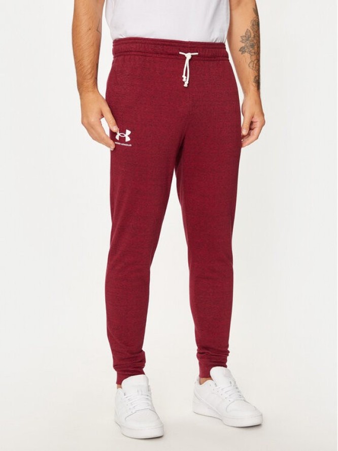 Under Armour Spodnie dresowe Ua Rival Terry Jogger 1380843 Czerwony Fitted Fit