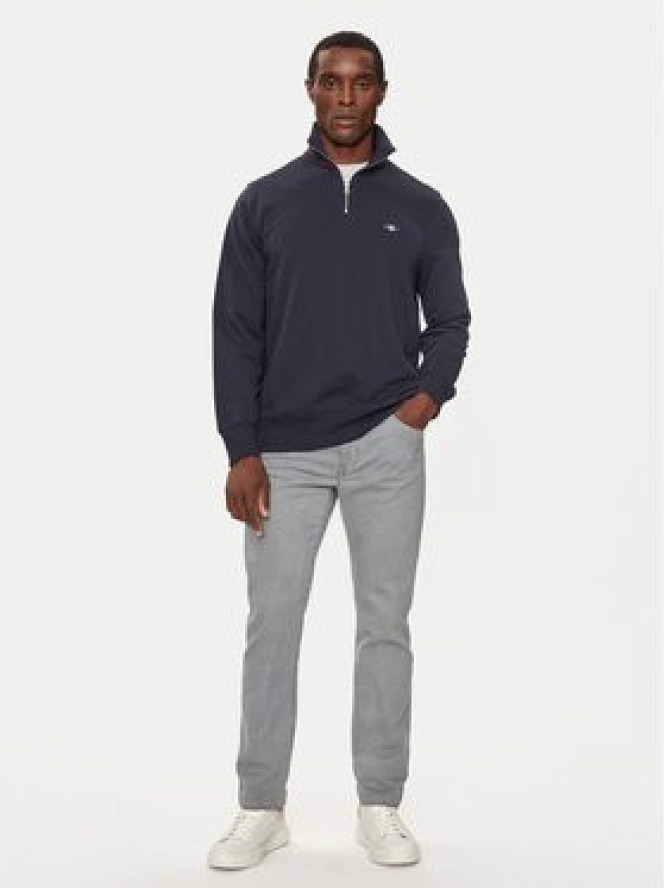 Gant Bluza Reg Shield Half Zip Sweat 2008005 Granatowy Regular Fit