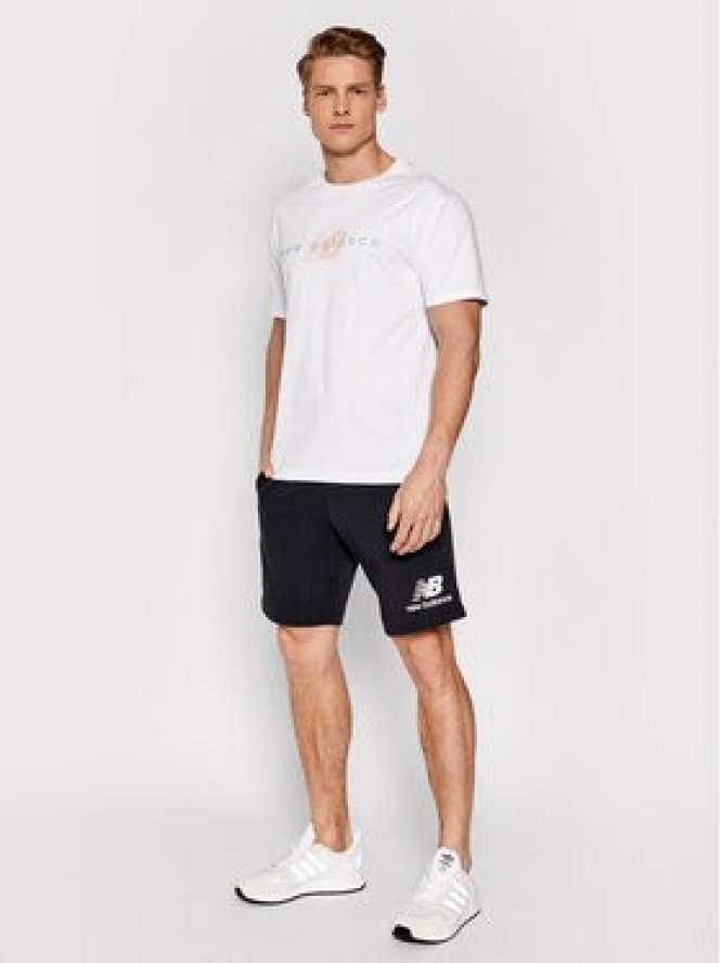 New Balance T-Shirt MT01516 Biały Relaxed Fit