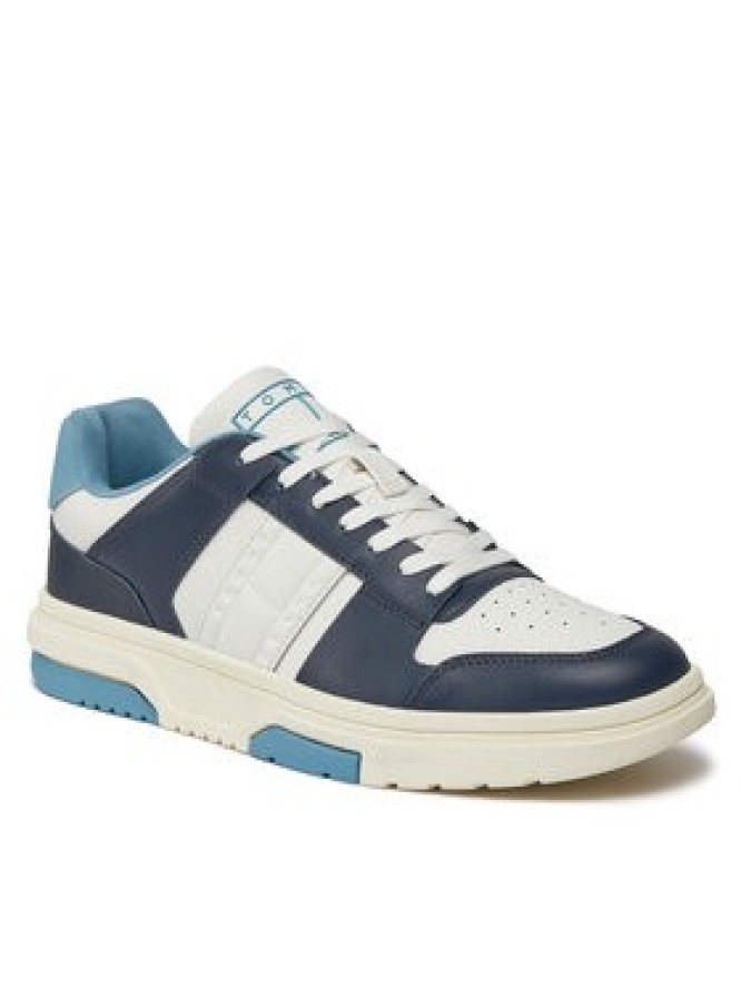 Tommy Jeans Sneakersy Tjm Leather Cupsole 2.0 EM0EM01283 Granatowy