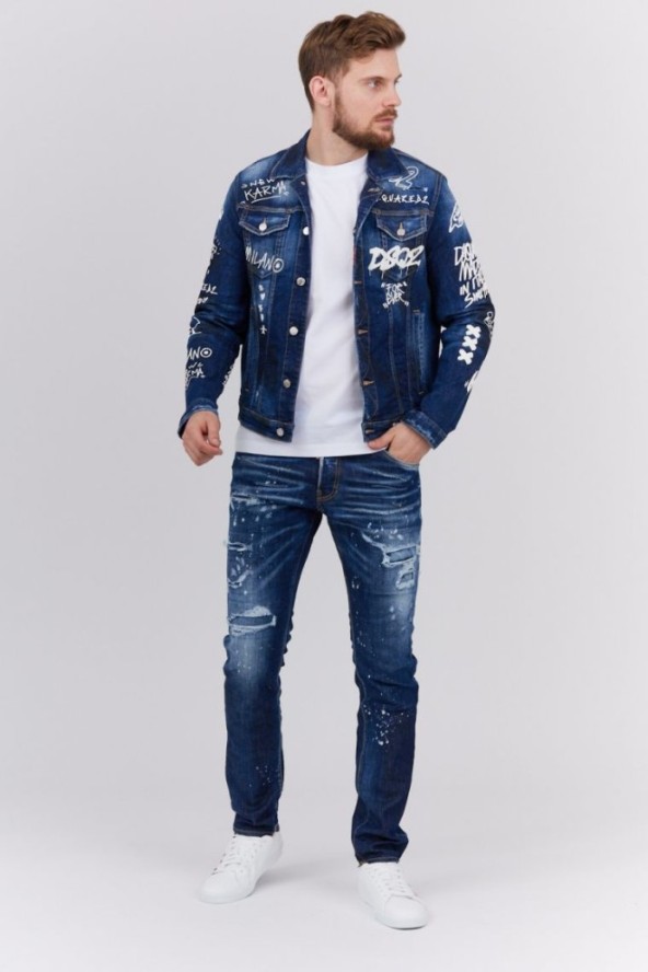 DSQUARED2 Granatowe jeansy męskie cool guy jean