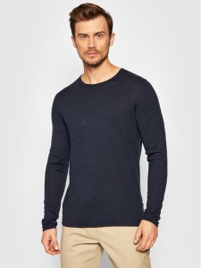 Selected Homme Sweter Rome 16079774 Granatowy Regular Fit