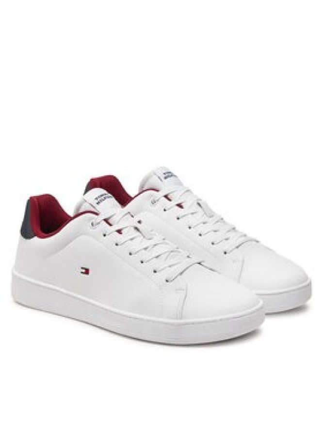 Tommy Hilfiger Sneakersy Court Cupsole Leather Flag FM0FM05451 Biały