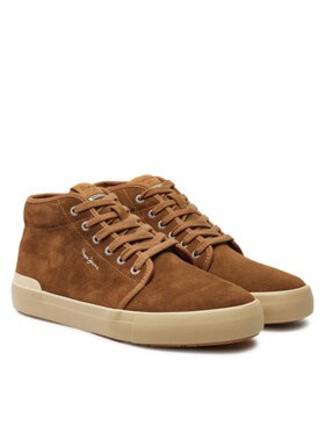 Pepe Jeans Sneakersy Ben Top PMS31051 Brązowy