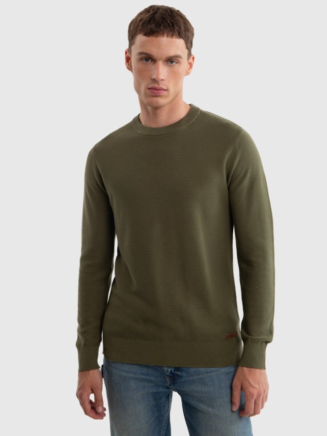 Sweter męski bawełniany khaki Raidat 303