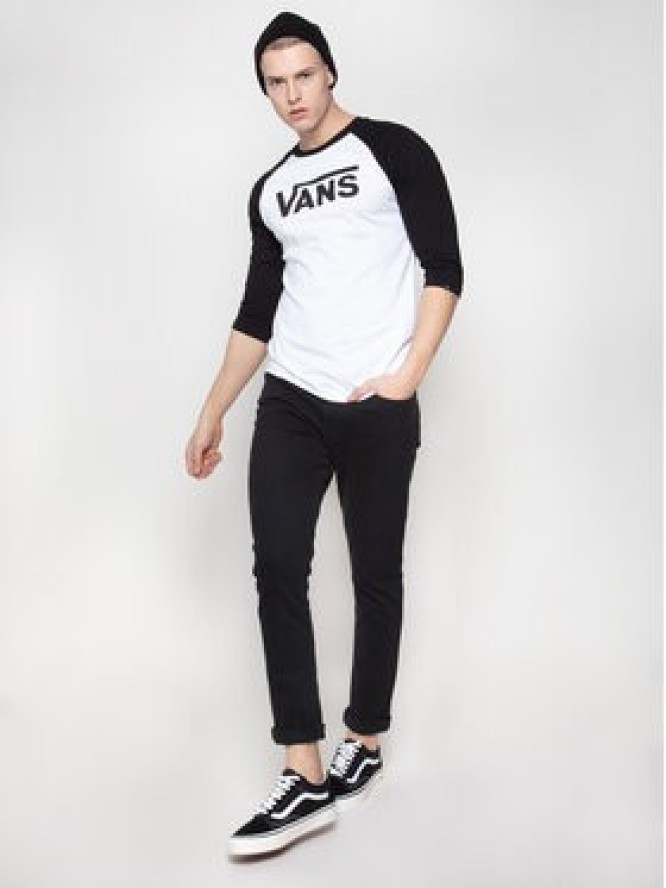 Vans Longsleeve Classic Ragl VN0002QQYB21 Biały Slim Fit