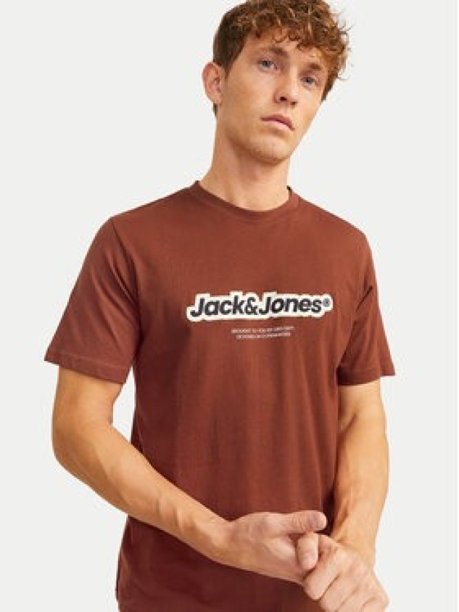 Jack&Jones T-Shirt Vesterbro 12265740 Brązowy Relaxed Fit