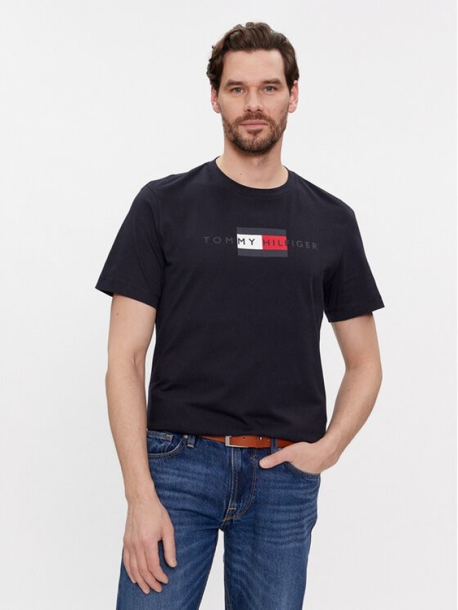 Tommy Hilfiger T-Shirt MW0MW37859 Granatowy Regular Fit