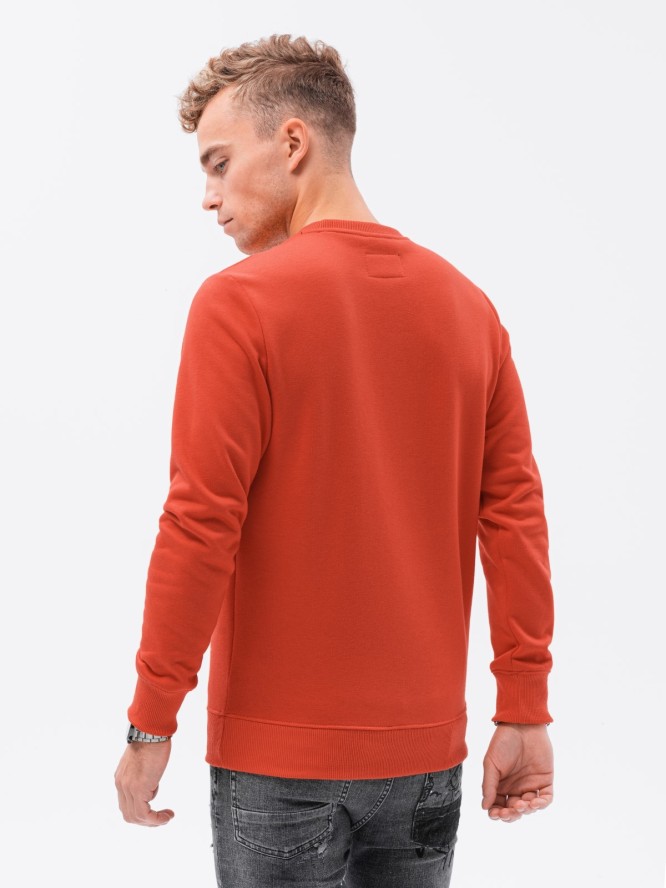 Bluza męska bez kaptura BASIC - ceglasta V13 B978 - XXL