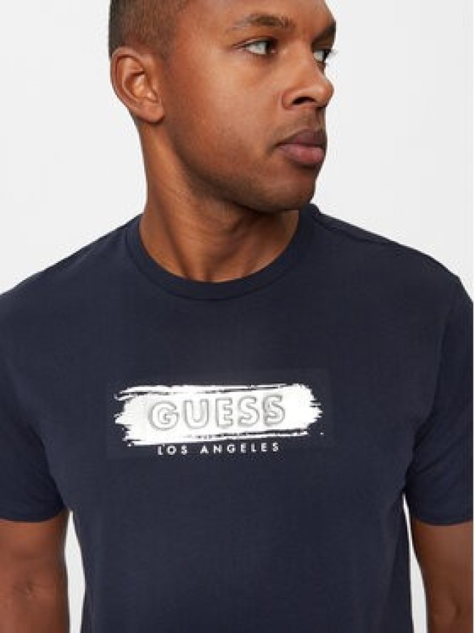 Guess T-Shirt M4BI61 K9RM1 Granatowy Regular Fit