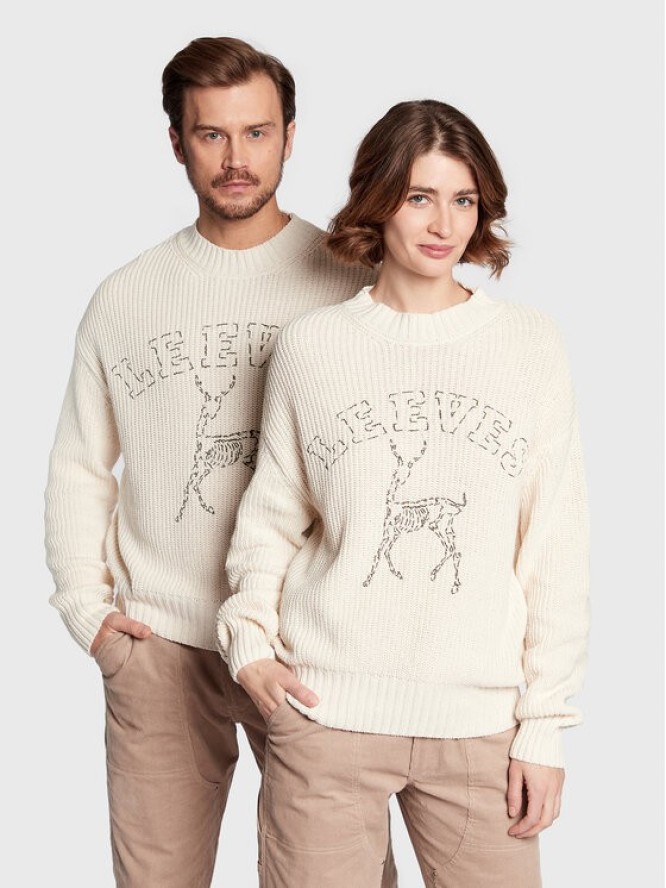 Leeves Sweter Unisex Antelope Écru Regular Fit