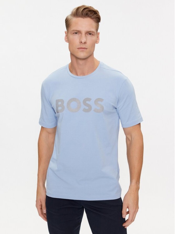 Boss T-Shirt Tee 8 50501195 Błękitny Regular Fit