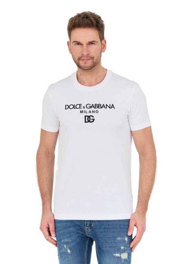 DOLCE AND GABBANA Biały t-shirt