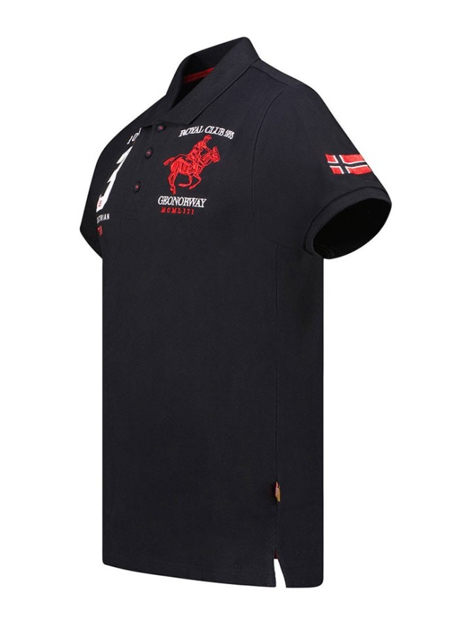 Geographical Norway Koszulka polo "Klub" w kolorze czarnym rozmiar: L