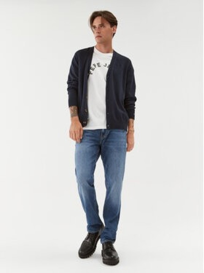 Pepe Jeans Kardigan Andre Cardigan PM702239 Granatowy Regular Fit