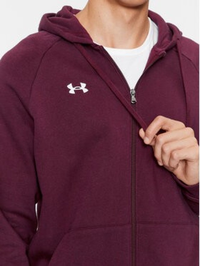 Under Armour Bluza Ua Rival Fleece Fz Hoodie 1379767 Bordowy Loose Fit