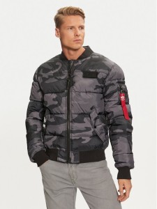 Alpha Industries Kurtka bomber 138116C Czarny Regular Fit