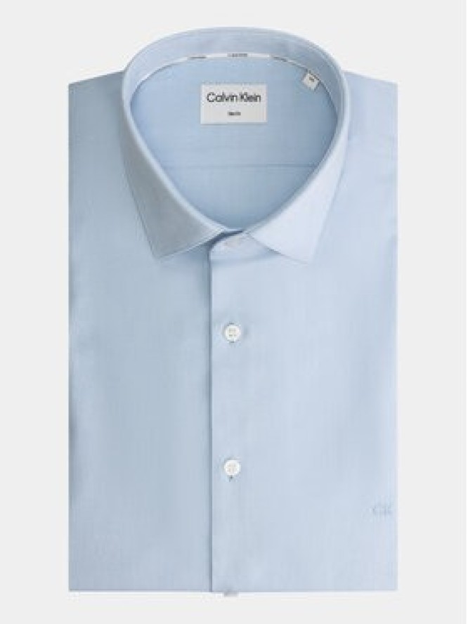 Calvin Klein Koszula Structure K10K112083 Błękitny Slim Fit