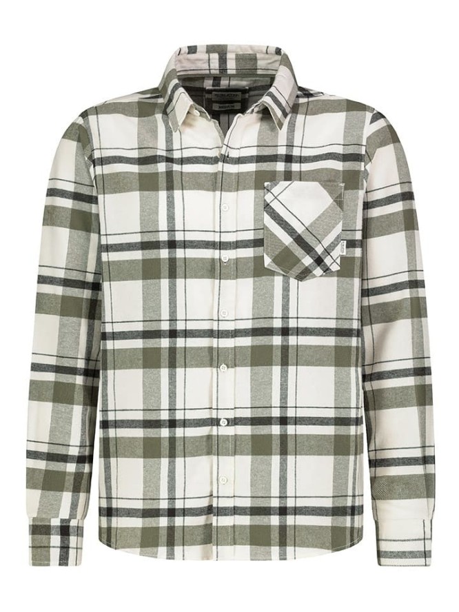 Sublevel Koszula - Regular fit - w kolorze oliwkowo-kremowym rozmiar: XL