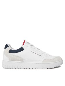 Tommy Hilfiger Sneakersy Th Basket Core Lth Mix Ess FM0FM05058 Biały