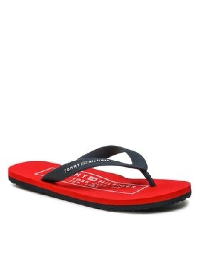 Tommy Hilfiger Japonki Rubber Hilfiger Beach Sandal FM0FM04468 Granatowy